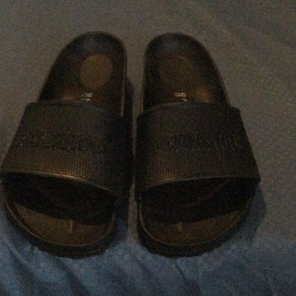 Black Slide Sandals